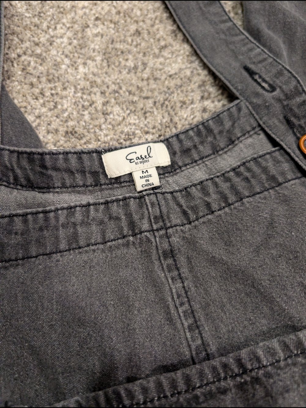 easel Gray Denim Overalls - Picture 5 of 8